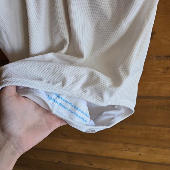 Stoney Clover Lane x Target White Ribbed One Piece Swimsuit Heart Henley 18W - Picture 4 of 6